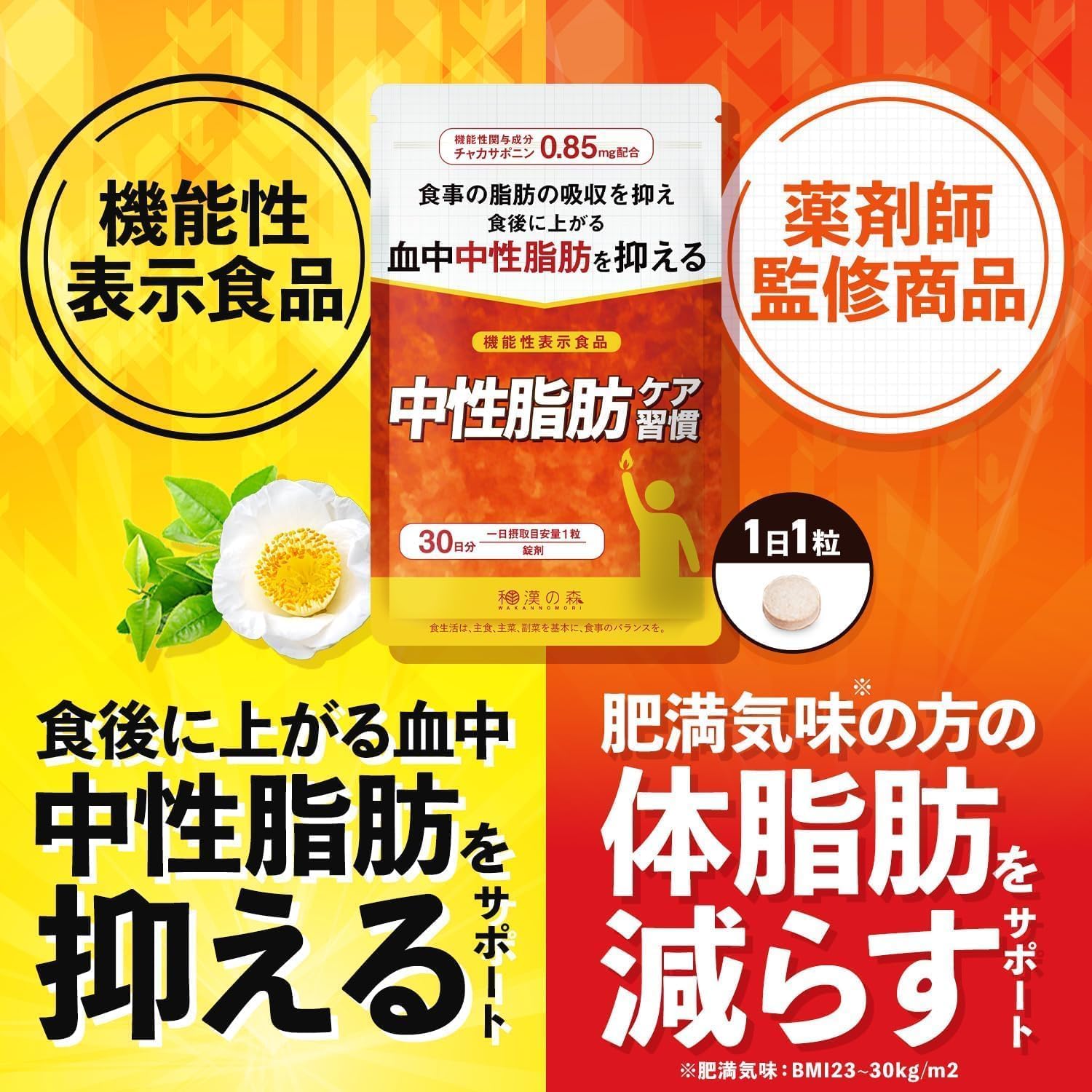 Amazon.co.jp: 【国際中医師監修】和漢の森 中性脂肪ケア習慣 機能性